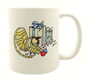 christmas cat mug