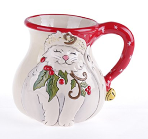 christmas cat mug