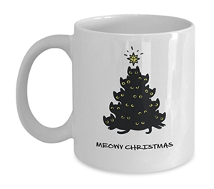 christmas cat mug