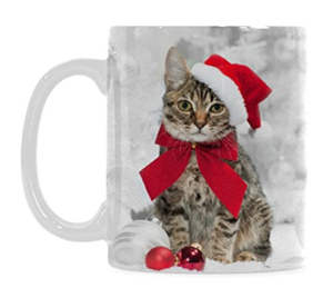 christmas cat mug
