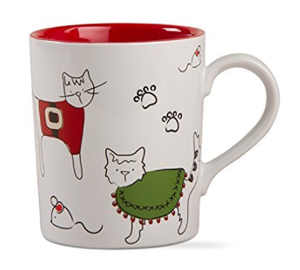 christmas cat mug