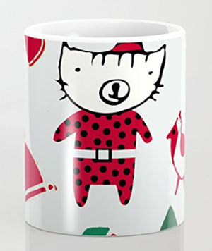 christmas cat mug