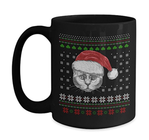 christmas cat mug