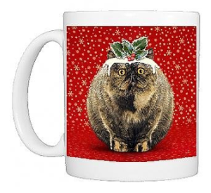 christmas cat mug