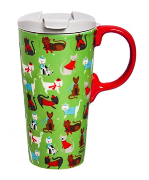 christmas cat mug