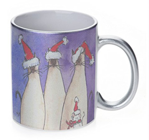 christmas cat mug