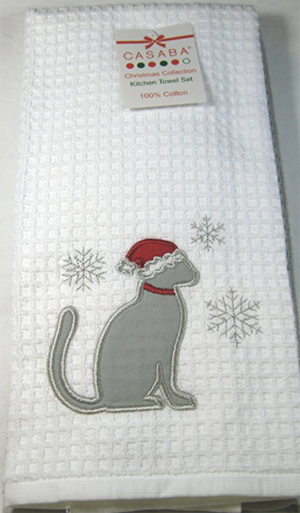Meowy Christmas Black Cat Kitchen Towel Set – The Good Cat Company