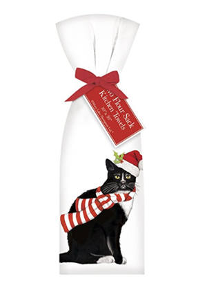 Meowy Christmas Black Cat Kitchen Towel Set – The Good Cat Company