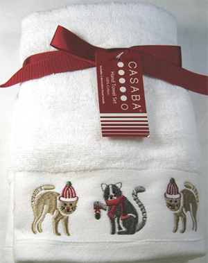 Meowy Christmas Black Cat Kitchen Towel Set – The Good Cat Company