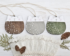 handmade cat ornaments