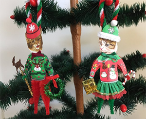 handmade cat ornaments