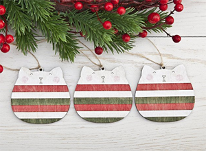 handmade cat ornaments