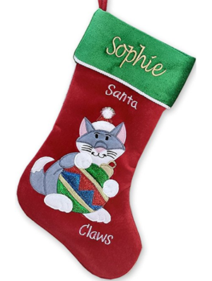 cat christmas stocking
