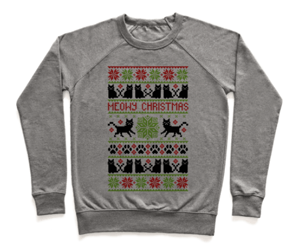 cat christmas sweatshirt women