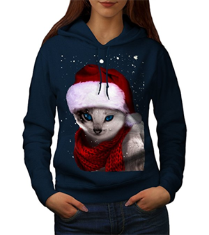 cat christmas sweatshirt women
