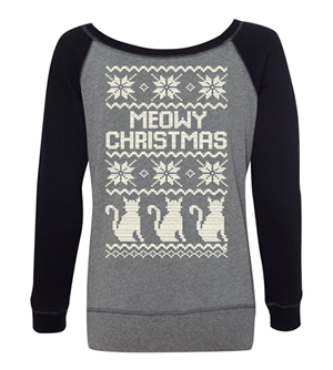 cat christmas sweatshirt women