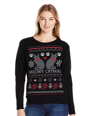 cat christmas sweatshirt women