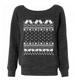 cat christmas sweatshirt women