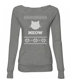 cat christmas sweatshirt women