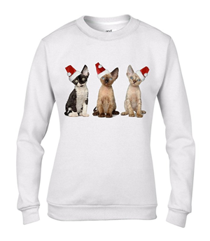 cat christmas sweatshirt women