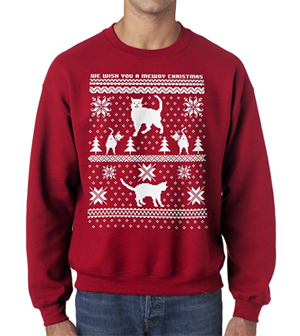 cat christmas sweatshirts men