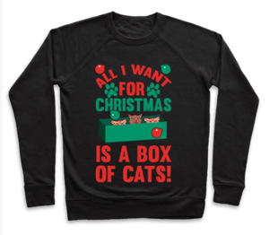 cat christmas sweatshirt women