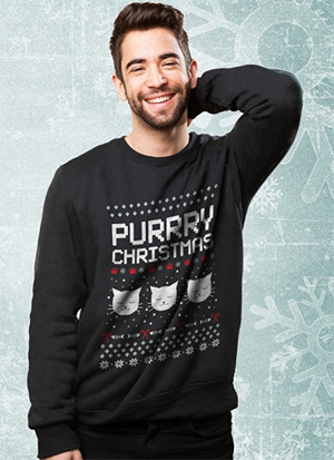 cat christmas sweatshirts men