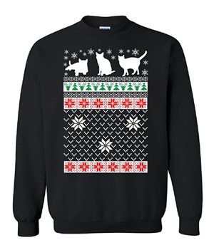 cat christmas sweatshirts men
