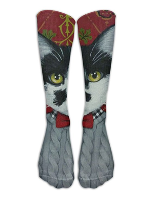 christmas cat socks women