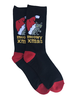 christmas cat socks women