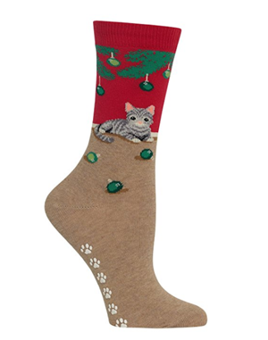 christmas cat socks women