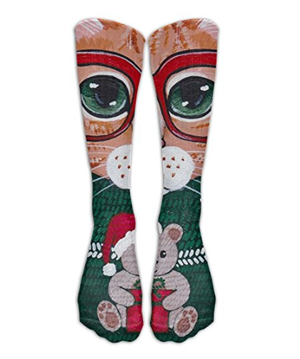 christmas cat socks women
