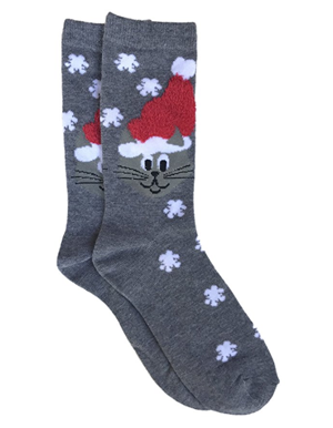 christmas cat socks women