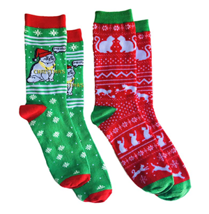christmas cat socks women