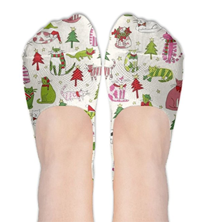 christmas cat socks women