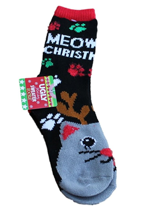 christmas cat socks women