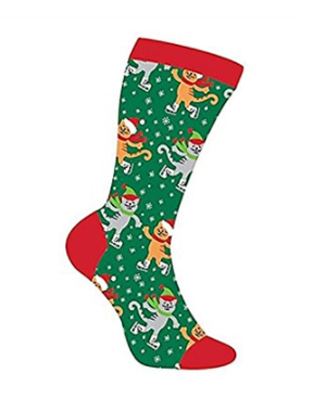 christmas cat socks women