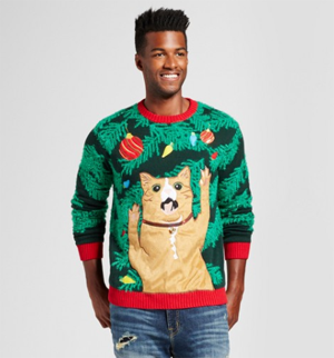 Mens cat sale christmas sweater