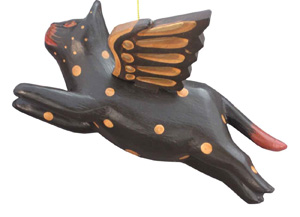 wooden cat christmas ornaments