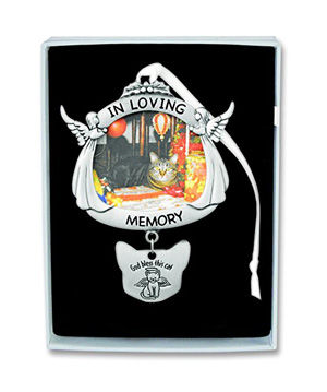 christmas cat memorial ornament
