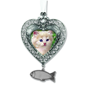 christmas cat memorial ornament