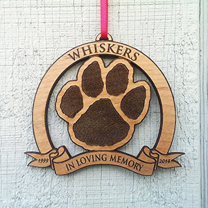 christmas cat memorial ornament