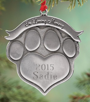 christmas cat memorial ornament