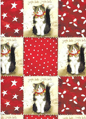 Cat Faces Kraft Present Gift Wrap Wrapping Paper