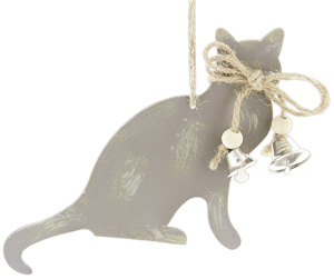 wooden cat christmas ornaments