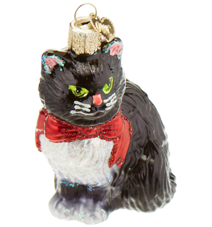 Old World Christmas I Love My Cat Santas Kitten Set Glass Blown Ornaments