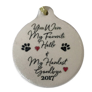 christmas cat memorial ornament
