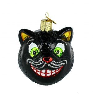 glass christmas cat ornaments