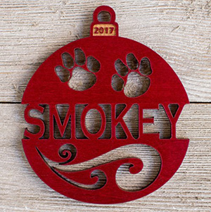 christmas cat memorial ornament