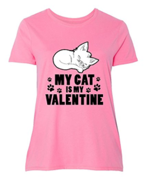 valentines day tshirt women cats